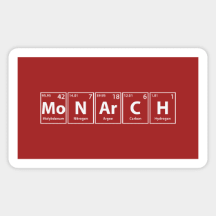 Monarch (Mo-N-Ar-C-H) Periodic Elements Spelling Sticker